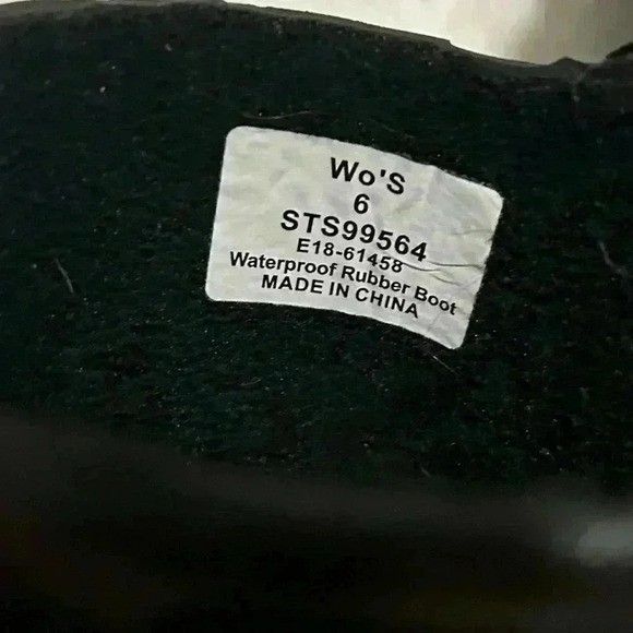 Sperry Walker Turf Rain Boot Black Womens Size 6 Waterproof Bow Tie Outdoor - Picture 6 of 10